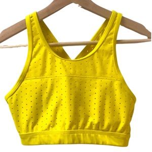 BuffBunny Bright Yellow Perforated Sports Bra